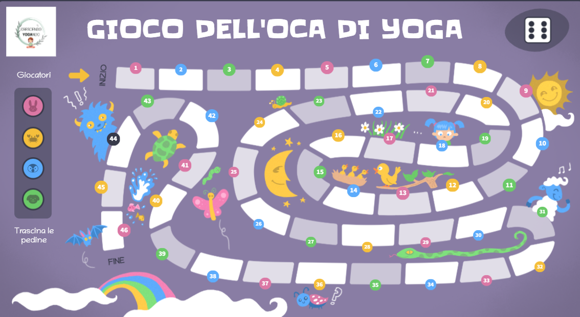 Gioco dell'oca di yoga